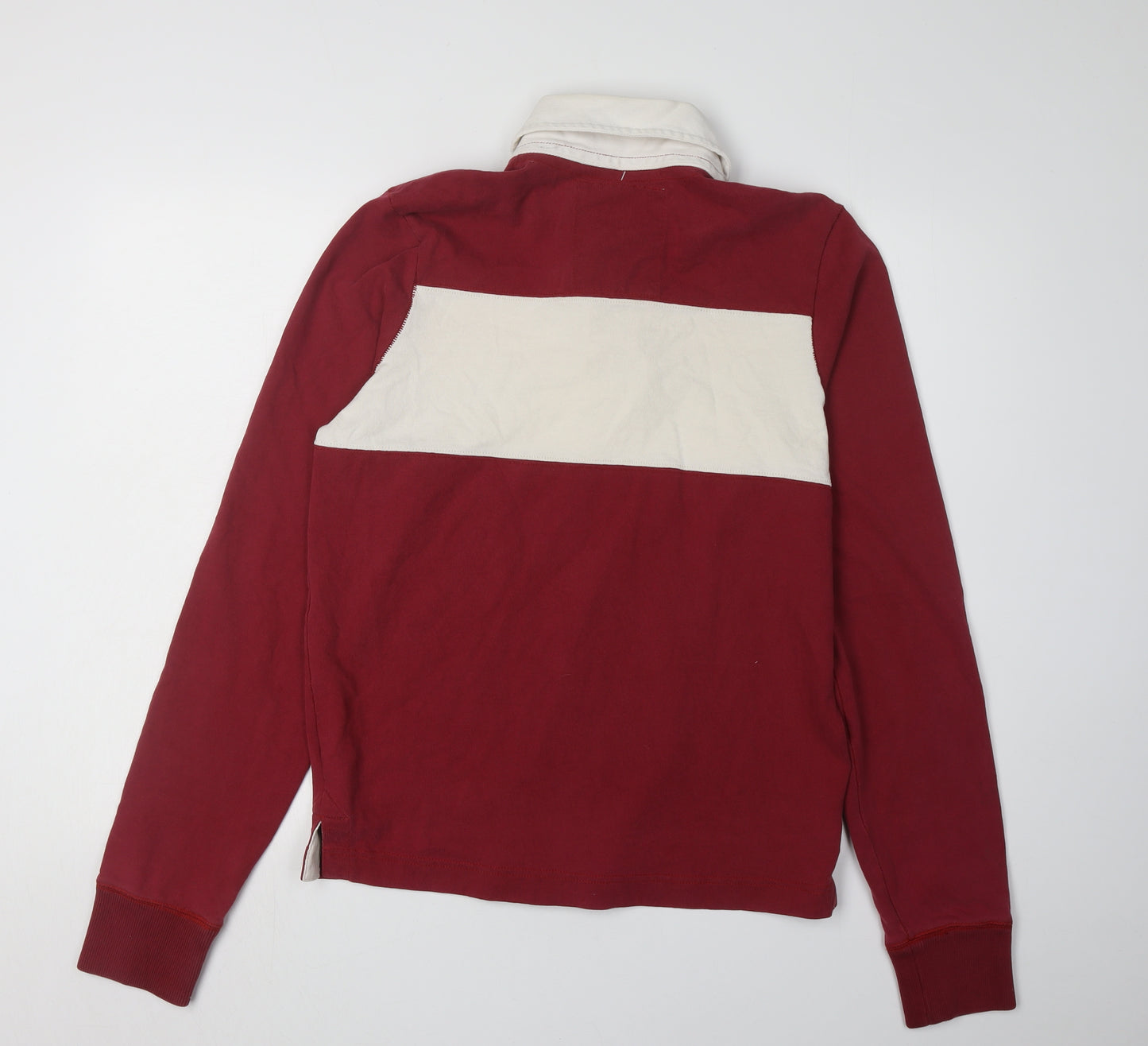 Hollister Men's Red Colourblock Polo S