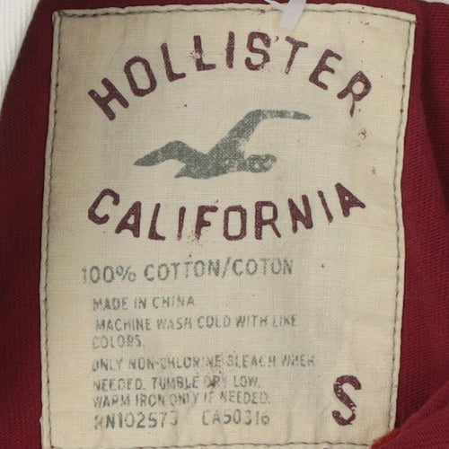 Hollister Men's Red Colourblock Polo S