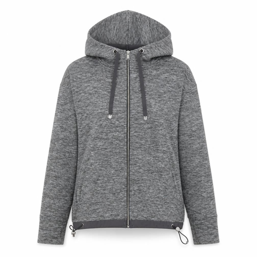 Front view of Next Women’s Grey Hooded Jacket XS Relaxed Fit