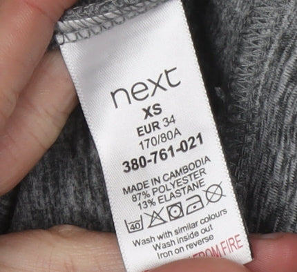 Next Women’s Grey Hooded Jacket XS Relaxed Fit