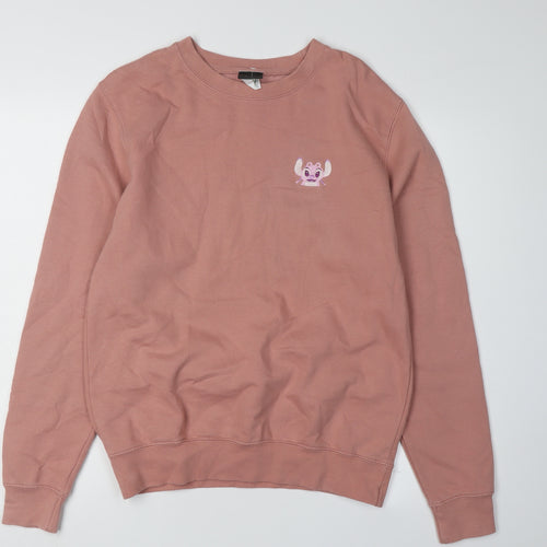 TEEQ Women's Pink Pullover Sweatshirt, S, Casual Wear