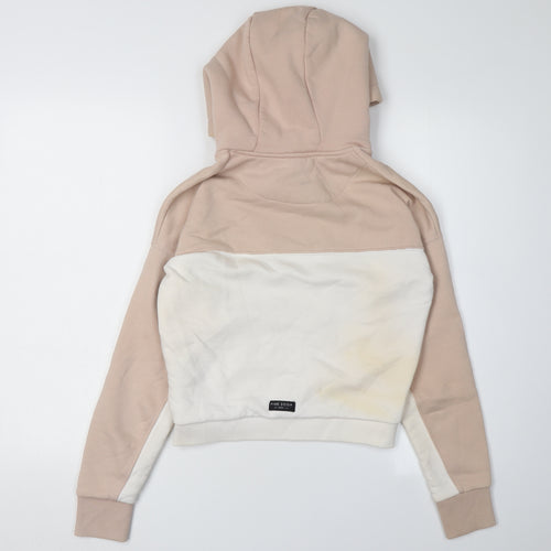 Pink Soda Women Beige Colourblock Hoodie Size 8