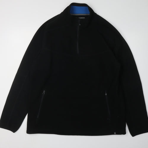 Mondetta Men's Black Fleece 1/4 Zip Sweatshirt L/S