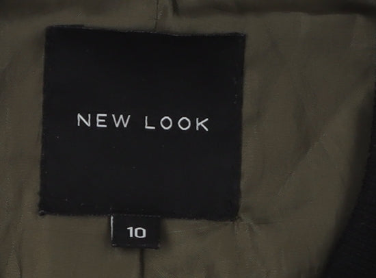 New Look Women's Green Bomber Jacket, Size 10, Casual