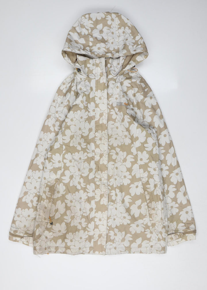 Regatta Women's Beige Floral Rain Coat Size 12