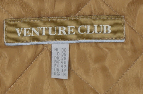 Venture Club Women's Brown Quilted Jacket UK 12