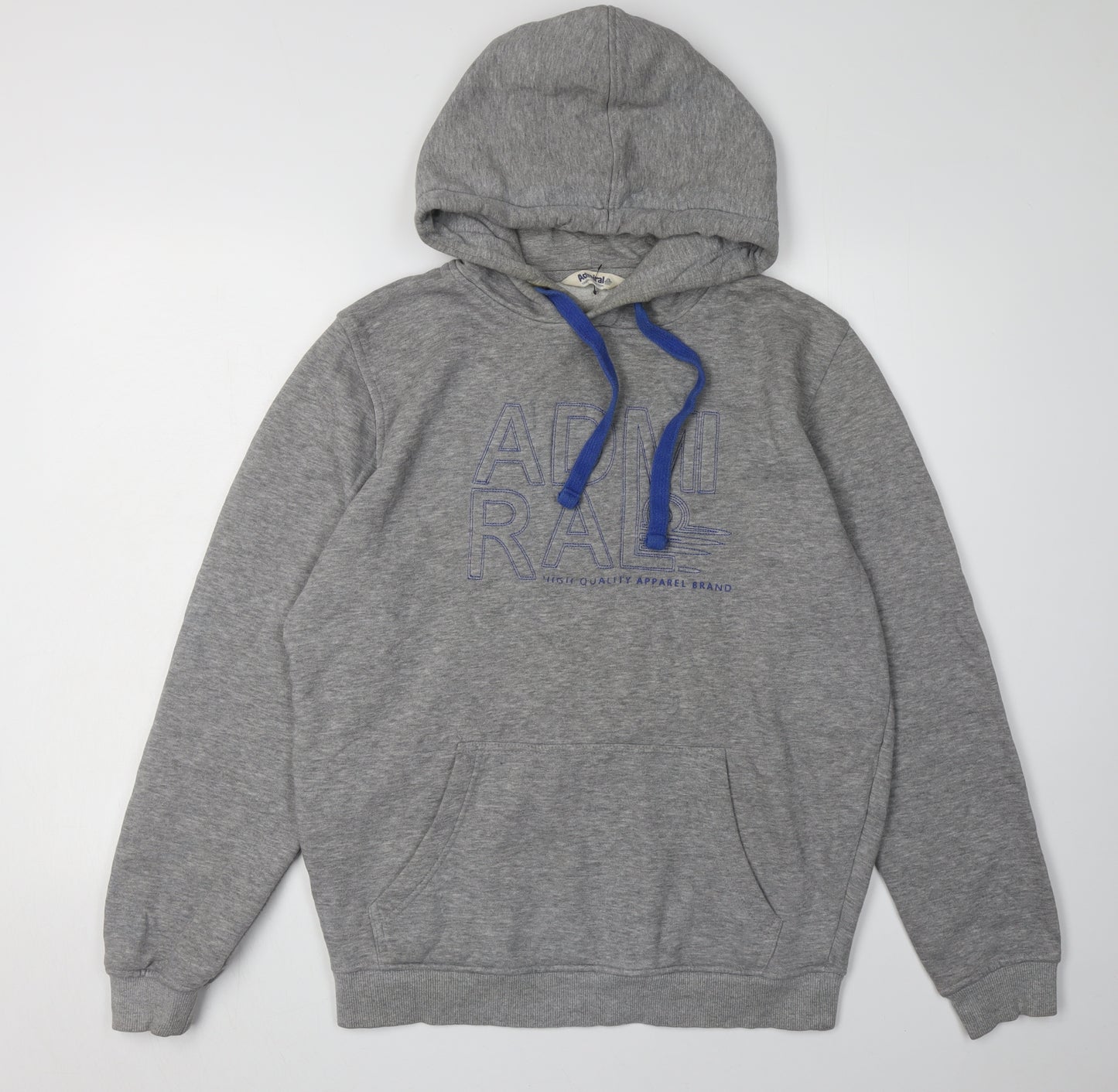 Admiral Men's Grey Hoodie M Pullover with Logo