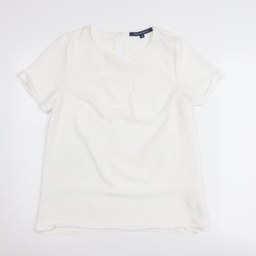 French Connection Women's White XS T-Shirt Classic Fit