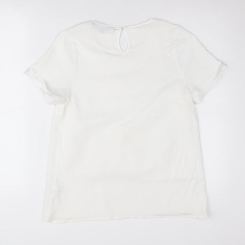 French Connection Women's White XS T-Shirt Classic Fit