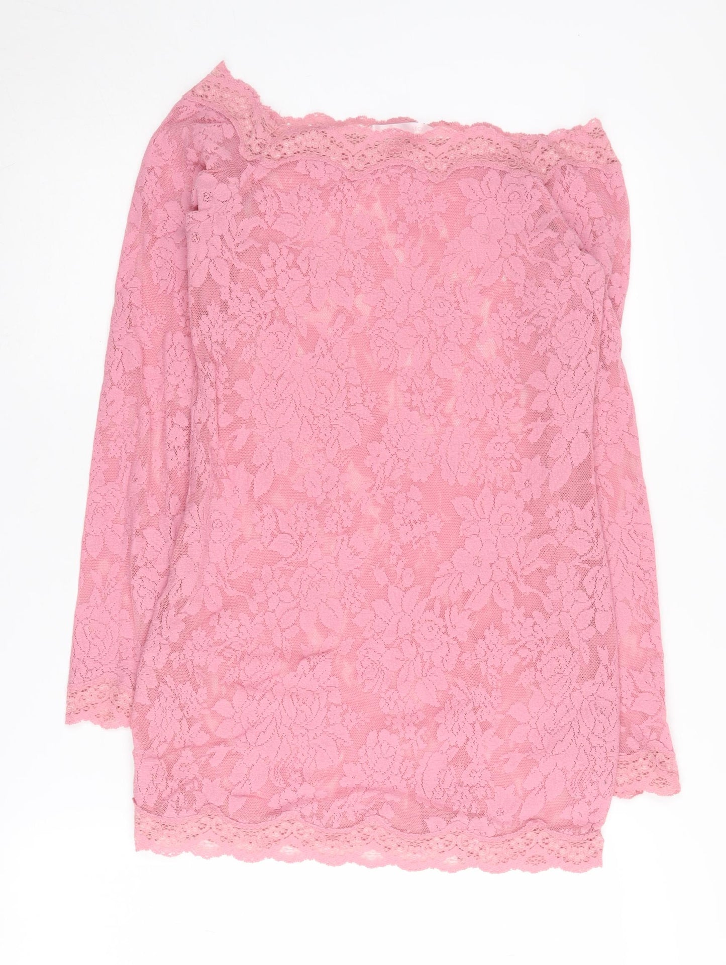 Victoria's Secret Women's Pink Lace Dress M