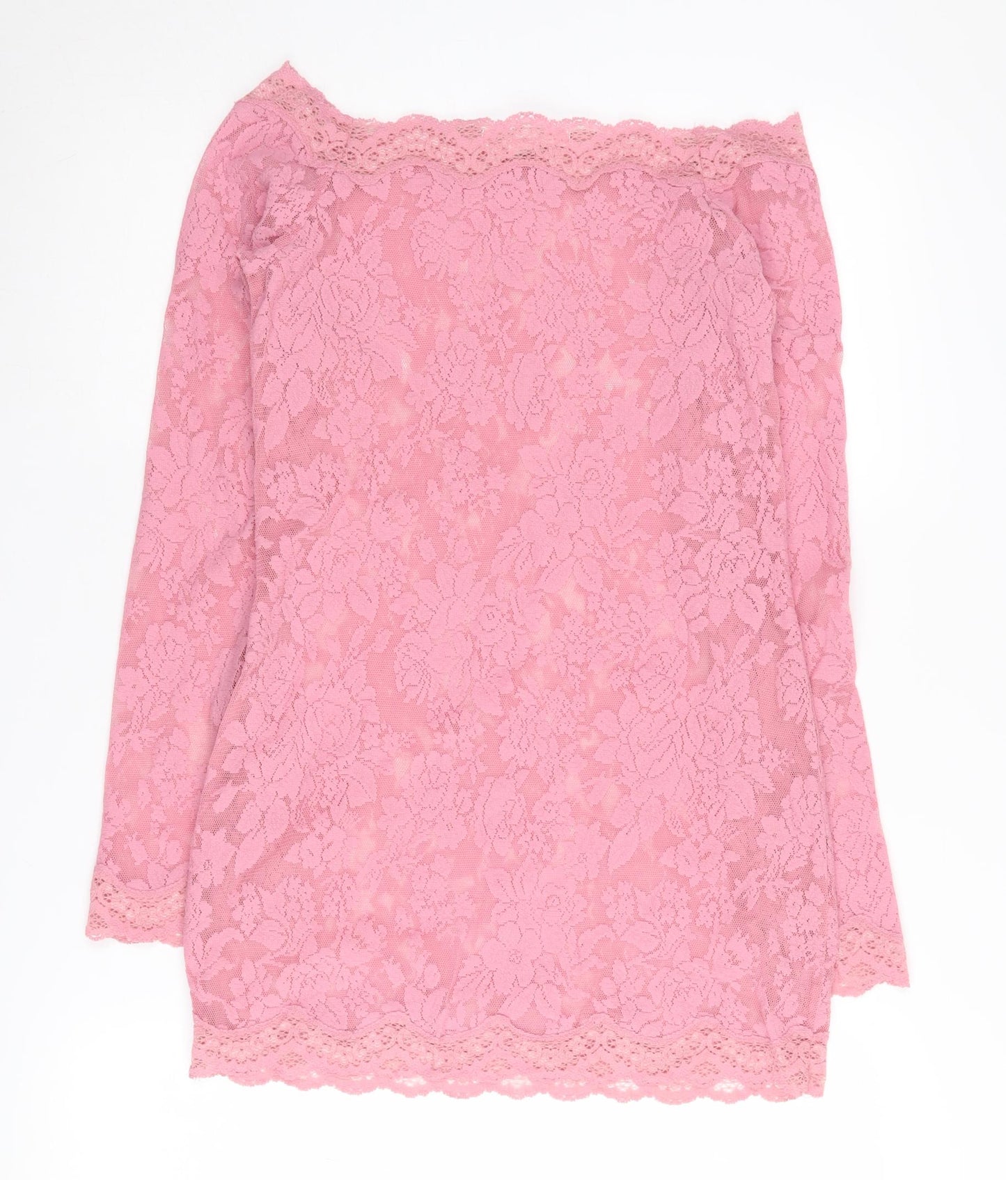 Victoria's Secret Women's Pink Lace Dress M