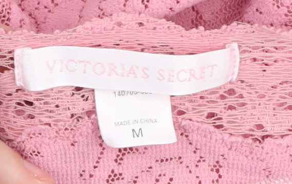 Victoria's Secret Women's Pink Lace Dress M