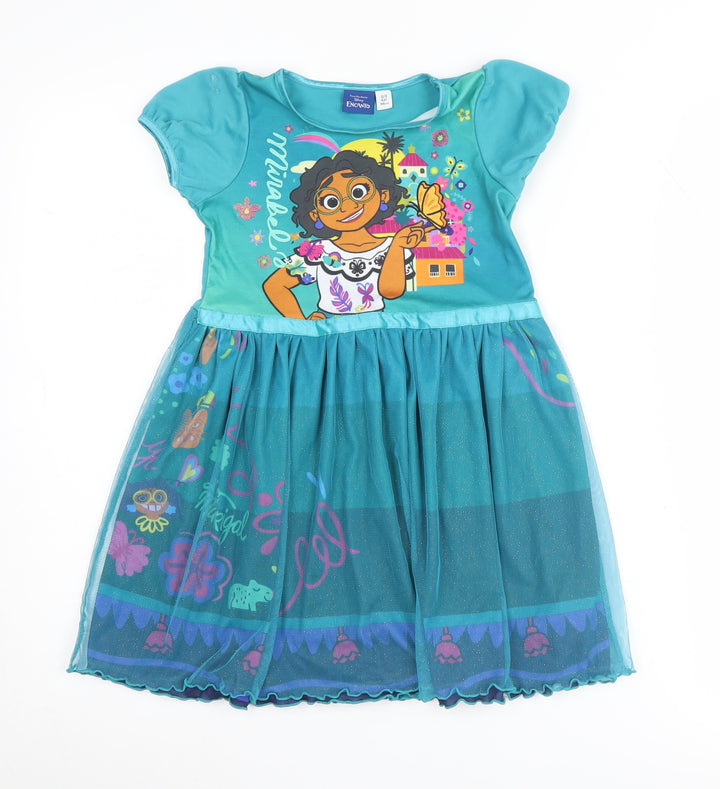 Disney Encanto Girls Blue A-Line Dress 2-3 Years