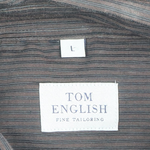 Tom English Men's Large Black Striped Shirt