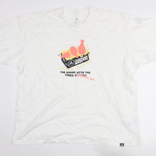 Adidas Men's White XL Graphic Print T-Shirt