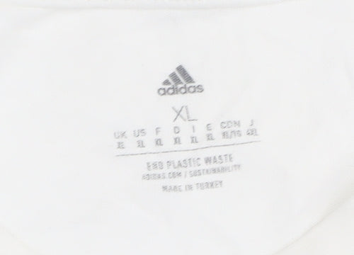 Adidas Men's White XL Graphic Print T-Shirt