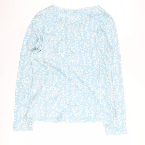 ISLE Women's Blue Floral Cotton Long Sleeve Top