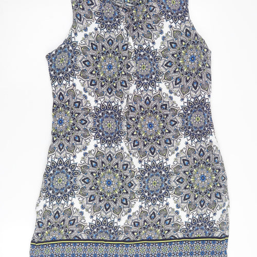 Wallis Women's Geometric Dress Size 14 Multicoloured
