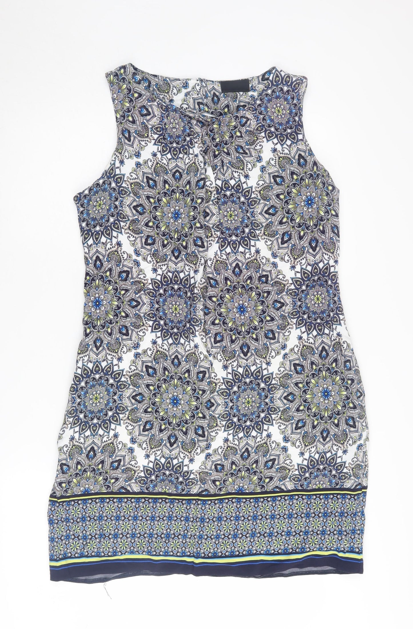 Wallis Women's Geometric Dress Size 14 Multicoloured