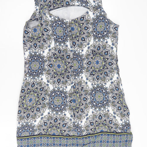 Wallis Women's Geometric Dress Size 14 Multicoloured
