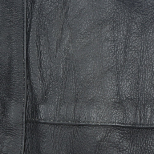 Skintan Men's Black Leather Motorcycle Trousers 34