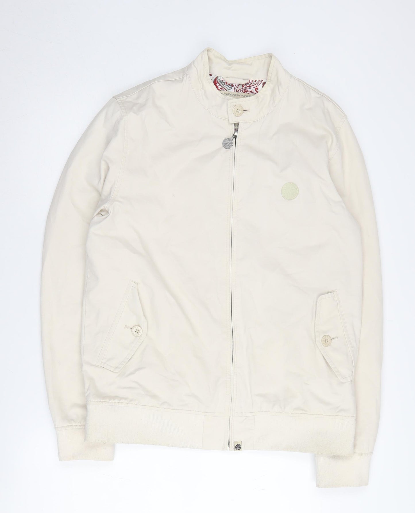 Pretty Green Men's Beige Bomber Jacket Size L