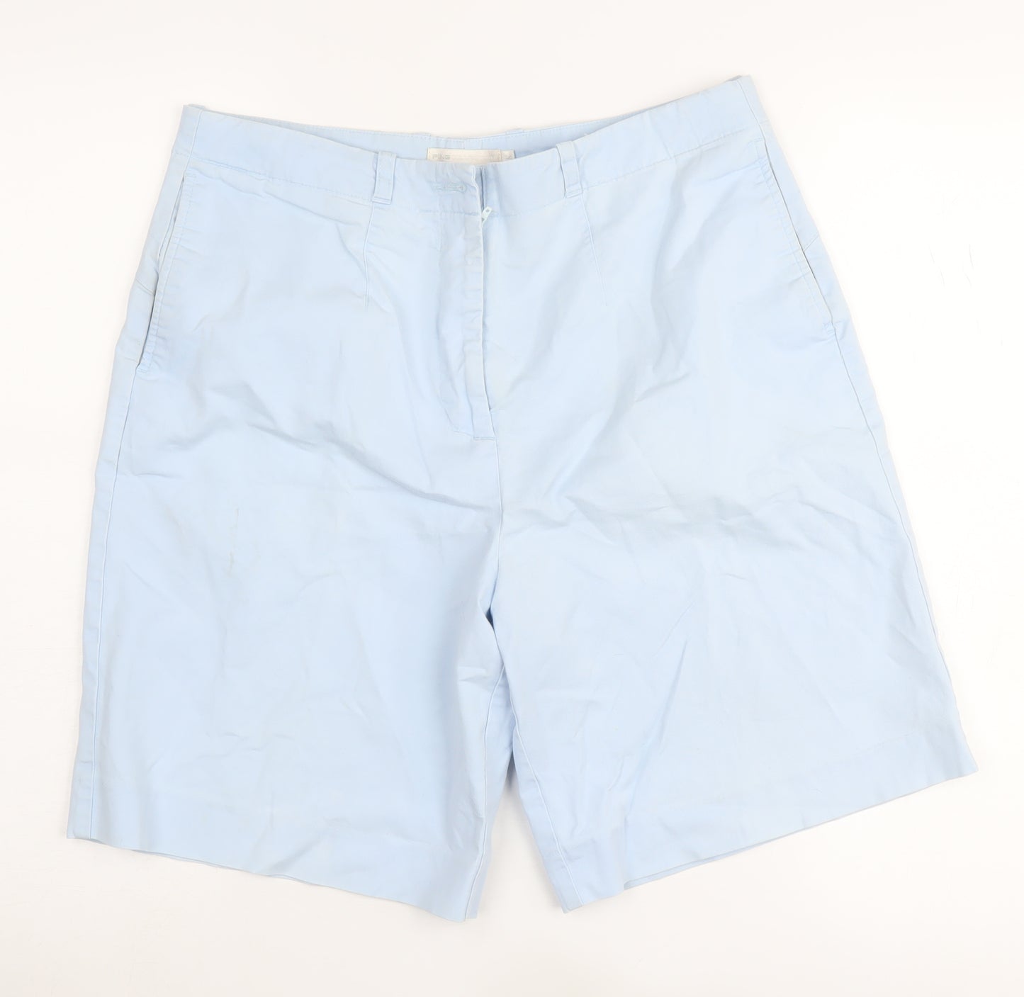PING Women's Blue Chino Shorts Size 14 Cotton Twill