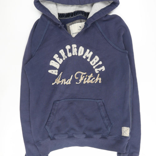 Abercrombie & Fitch Men's Blue Pullover Hoodie, Size L