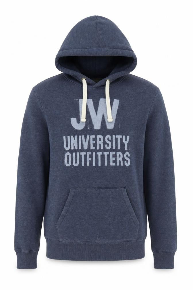Front view of Jack Wills Men's Blue Pullover Hoodie M