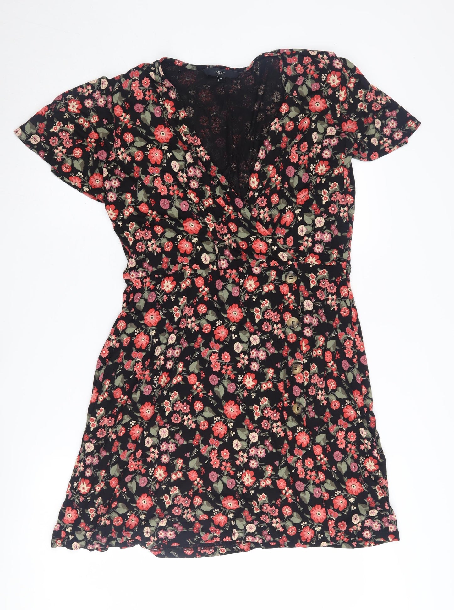 Next Women's Multicoloured Floral Dress, Size 14