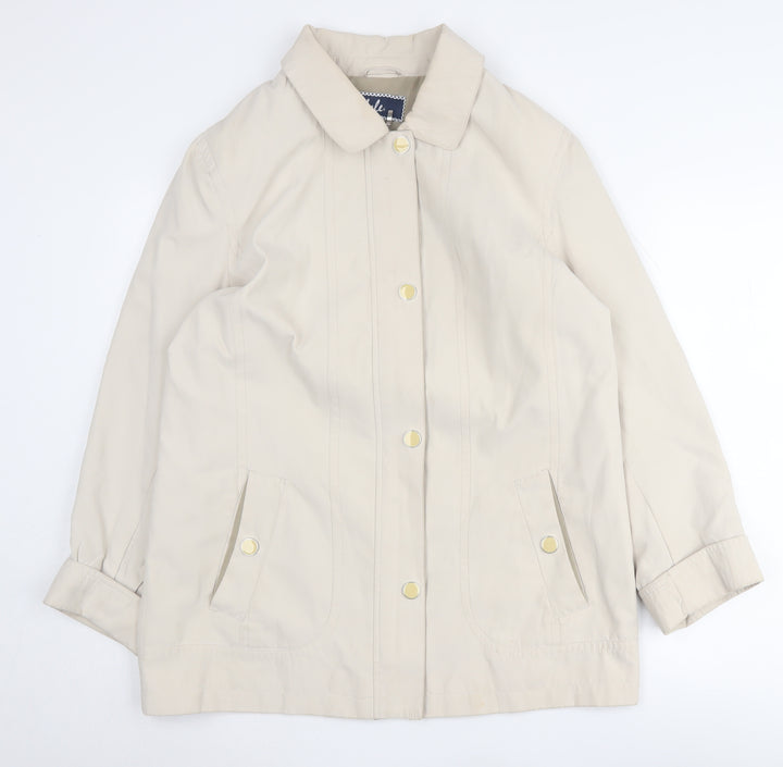 Isle Women's Beige Long Sleeve Casual Coat Size 12