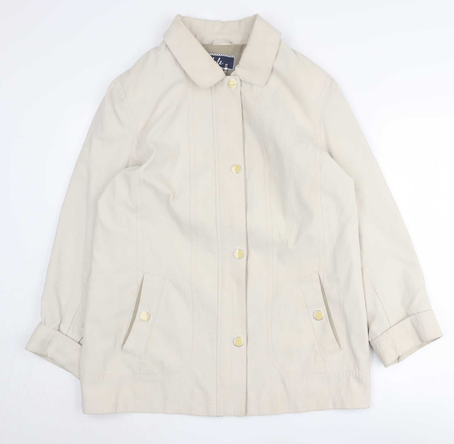 Isle Women's Beige Long Sleeve Casual Coat Size 12