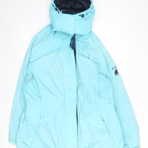 Jack Murphy Women's Blue Hooded Rain Coat Size 18