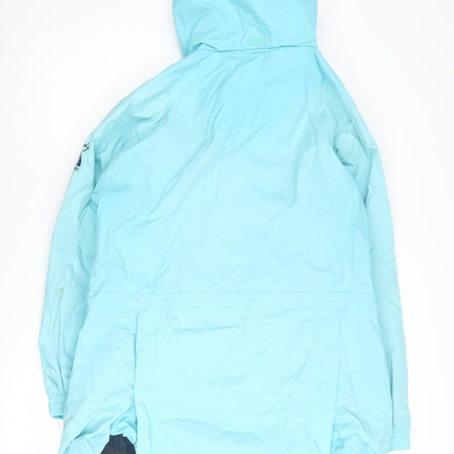 Jack Murphy Women's Blue Hooded Rain Coat Size 18