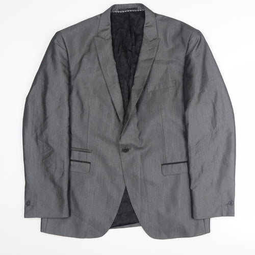 Milan Collection Grey Men's Blazer 44S Formal