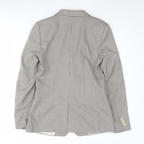 H&M Women's Houndstooth Blazer Size 6 - Elegant & Lined