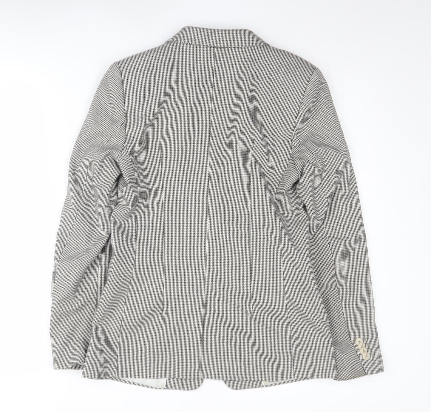 H&M Women's Houndstooth Blazer Size 6 - Elegant & Lined