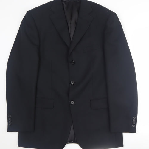 Greenwoods Men's Black Blazer, Size 40R, Formal Jacket