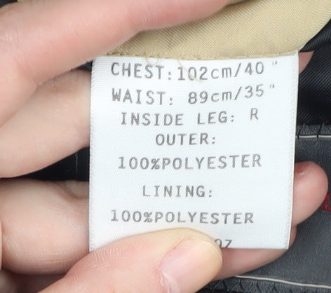 Greenwoods Men's Black Blazer, Size 40R, Formal Jacket