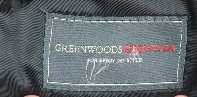 Greenwoods Men's Black Blazer, Size 40R, Formal Jacket