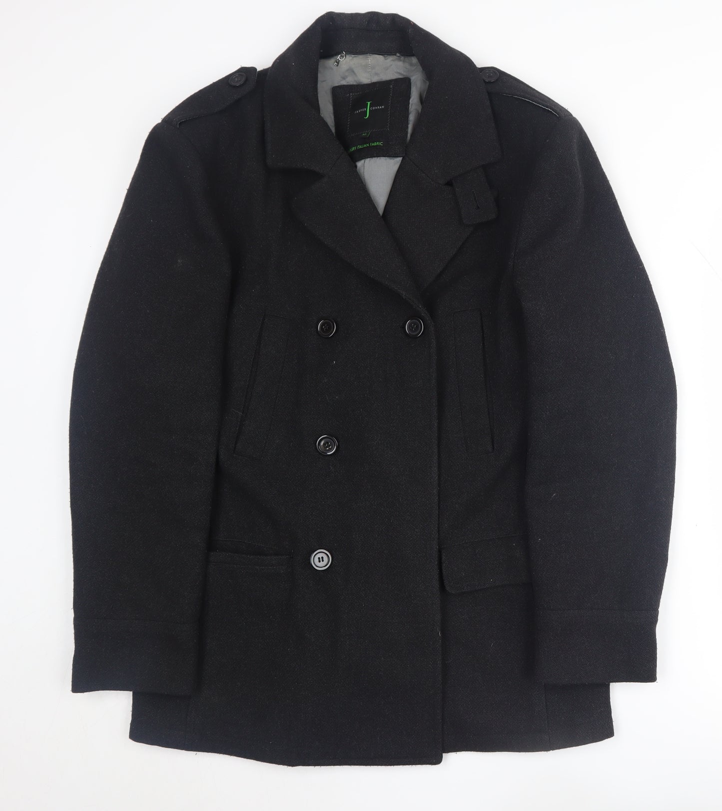 Jasper Conran Men's Black Medium Pea Coat