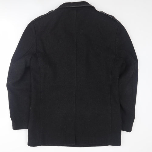 Jasper Conran Men's Black Medium Pea Coat