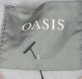 Oasis Women's Grey Overcoat Size L - Autumn Winter