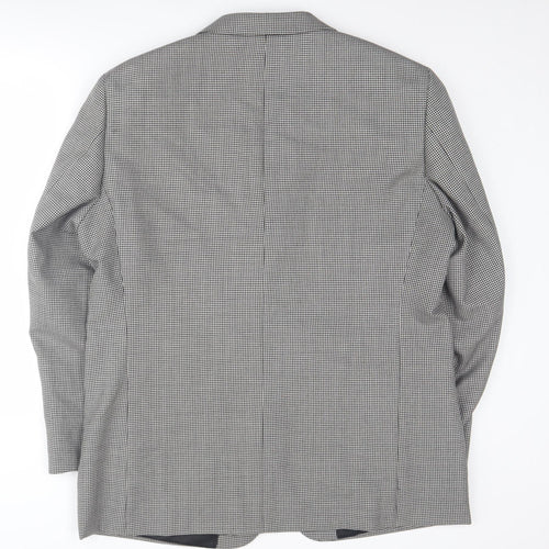 Charlton Gray Men's Black Check 46 Regular Suit Jacket