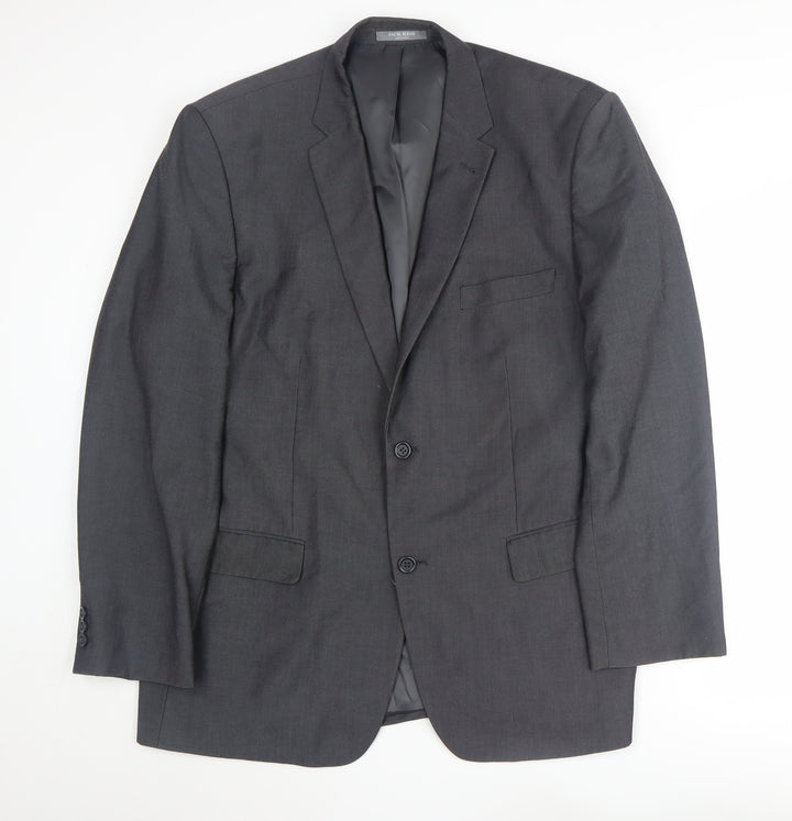 Jack Reid Men's Grey Suit Jacket 46 Regular Business
