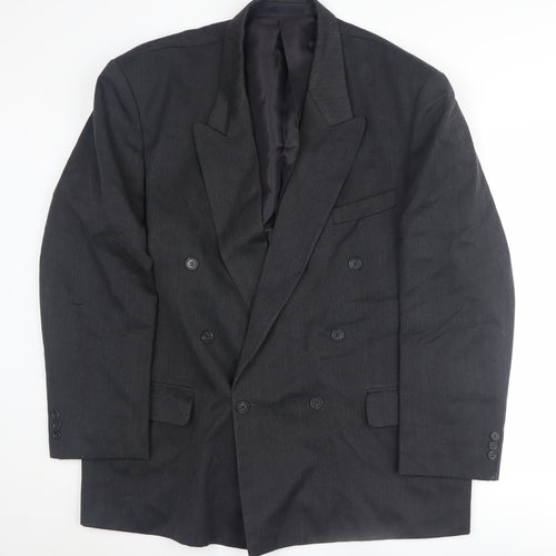 Burton Black Double-Breasted Men's Blazer 44R Elegant