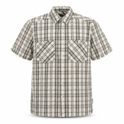 Trespass Men's Beige Plaid Short Sleeve Casual Shirt S