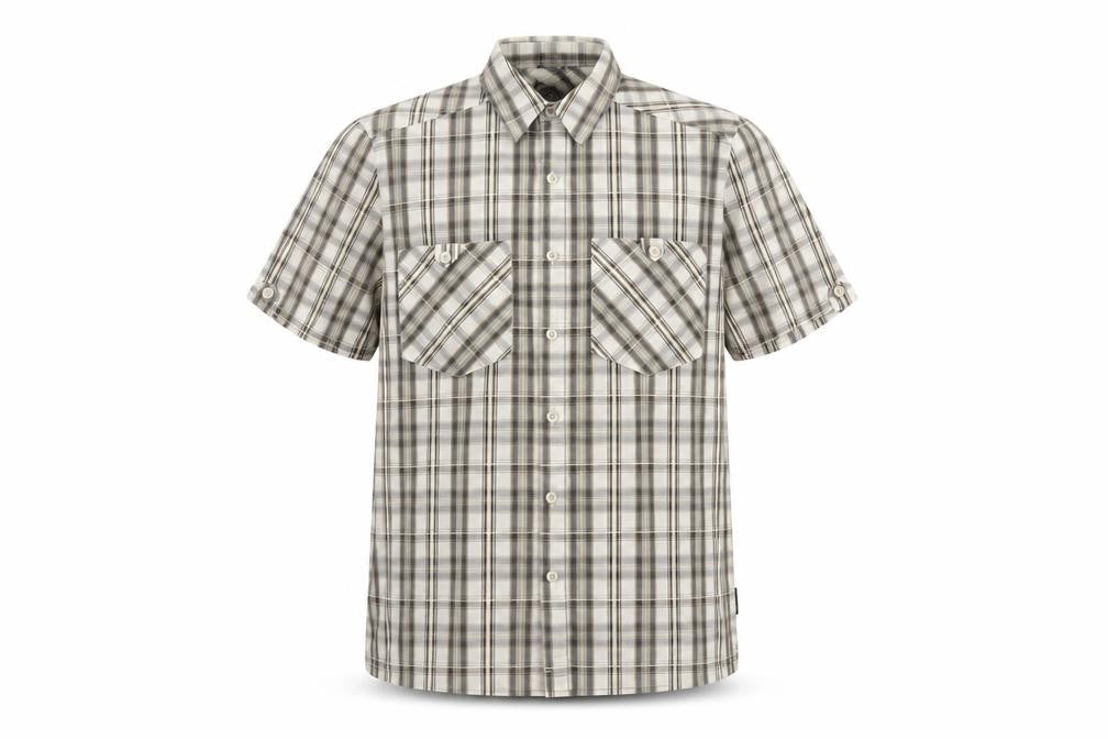 Trespass Men's Beige Plaid Short Sleeve Casual Shirt S