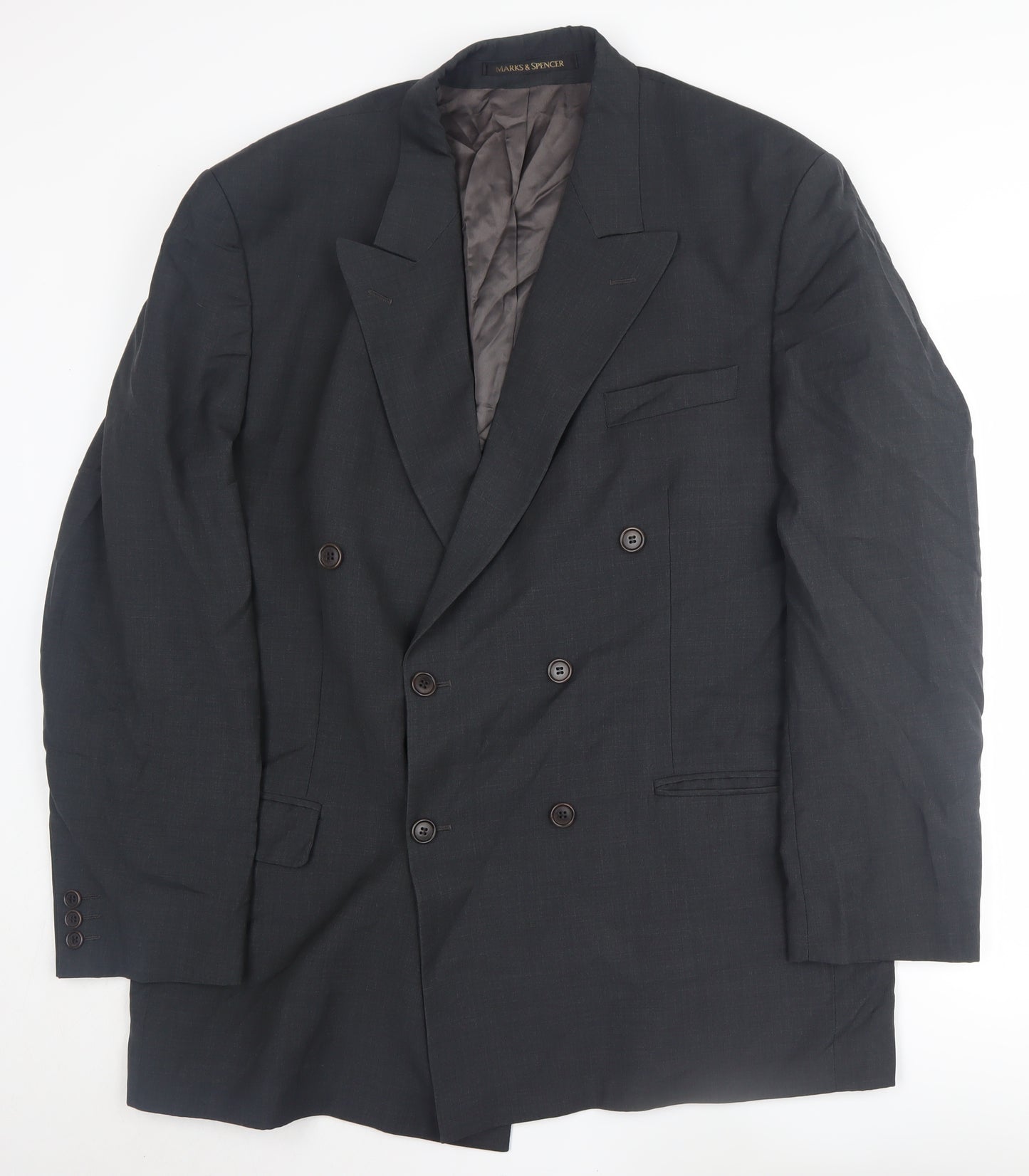 Marks and Spencer Men's Grey Wool Blazer 44L