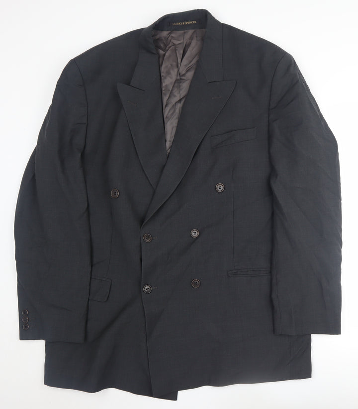 Marks and Spencer Men's Grey Wool Blazer 44L